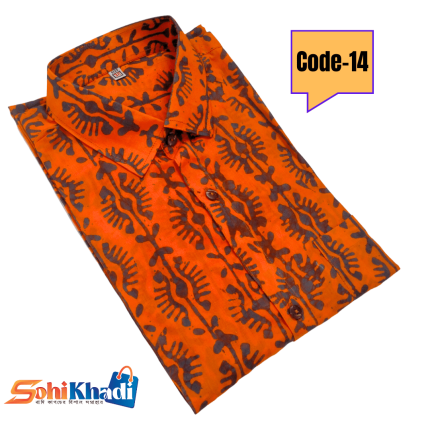 batik half shirt