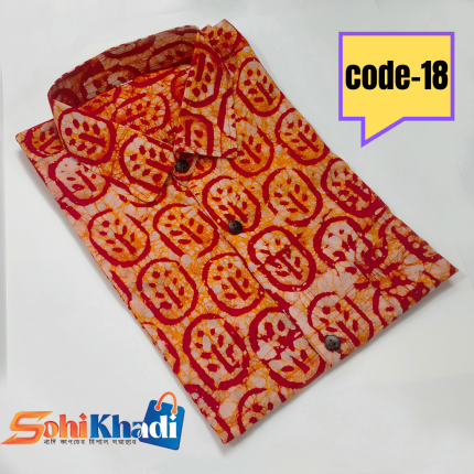 batik half shirt