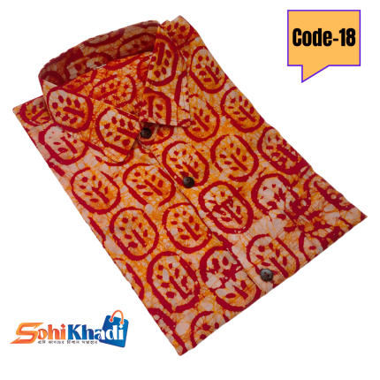 batik half shirt