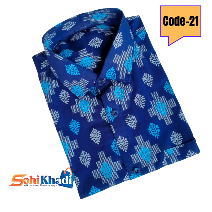 arong print half shirt