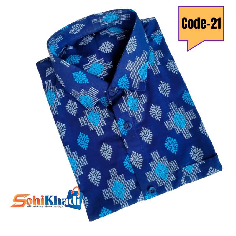 arong print half shirt