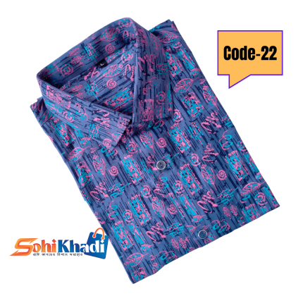 arong print half shirt