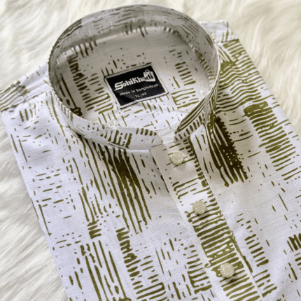 Sohi Khadi – প্রিমিয়াম অলিভ খাদি পাঞ্জাবি | কোড: 34